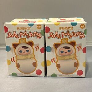 Lot 2 New Popmart Pucky Roly Poly Kitty Series Figures Auth Sealed Blind Boxes!